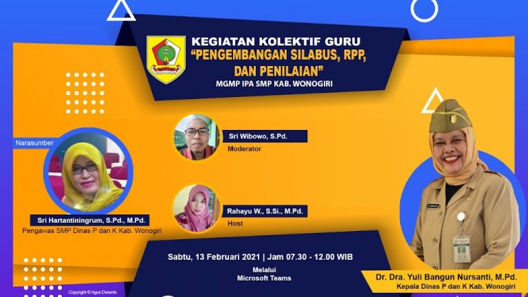 MGMP IPA Subrayon 01 Wonogiri Sebagai Penyelenggara Grand Opening Kegiatan KKG MGMP IPA Wonogiri