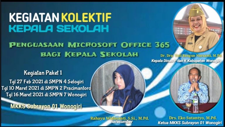 Kegiatan Kolektif Kepala Sekolah Paket 1 MKKS Subrayon 01 Wonogiri
