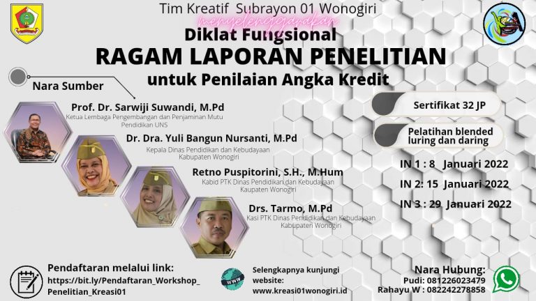 Kreasi 01 Akan Gelar Diklat Penelitian Untuk PAK