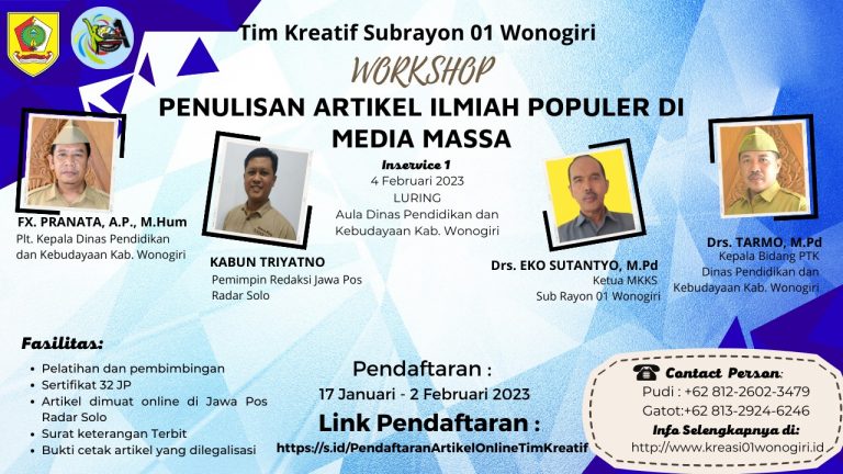 Workshop Artikel Ilmiah Populer Kreasi