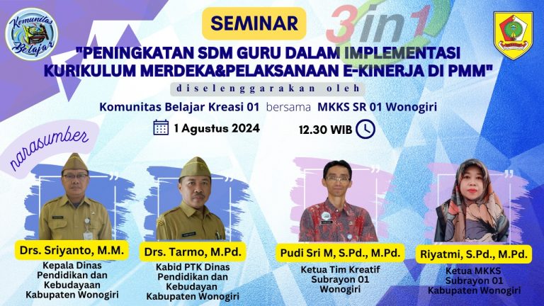 Kreasi Gelar Seminar Peningkatan SDM Guru dalam Implementasi Kurikulum Merdeka dan Pelaksanaan E-Kinerja di PMM