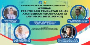 Webinar Praktik Baik Pembuatan Bahan Ajar Dengan Pemanfaatan AI (Artificial Intelegence) MGMP Prakarya.