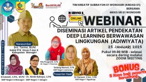 Webinar Desiminasi Artikel Pendekatan Deep Learning Berwawasan Lingkungan Adiwiyata.