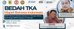 PERSIAPKAN TKA: MGMP BAHASA INDONESIA SR 01 WONOGIRI BERSAMA MKKS SR 01 WONOGIRI  BONGKAR RAHASIA SOAL TKA